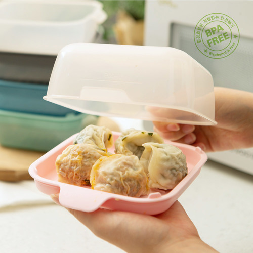 [비밀공구] 투인원 냉동밥 용기 5P세트 (핑크)