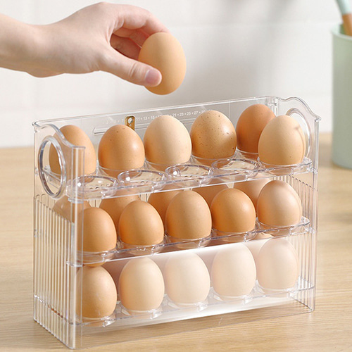 [비밀공구] 자동으로 접히는 슬림 계란 보관함