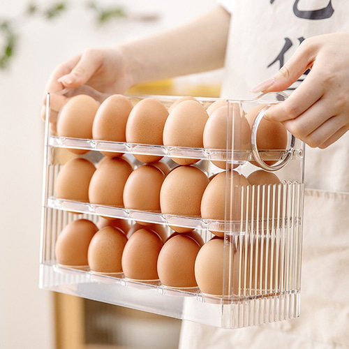 [MD추천][비밀공구] 자동으로 접히는 슬림 계란 보관함